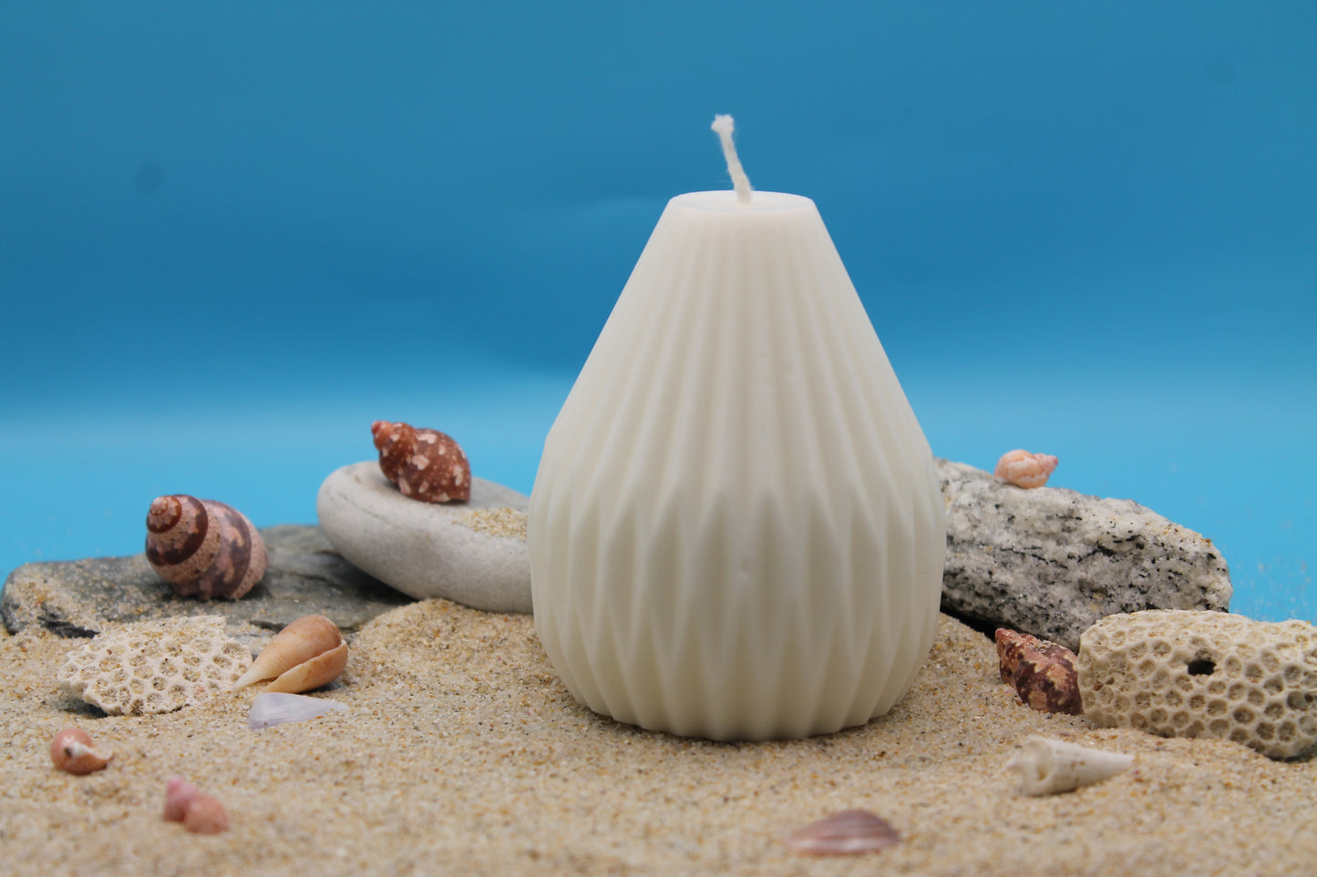 Geometric Pear Candle