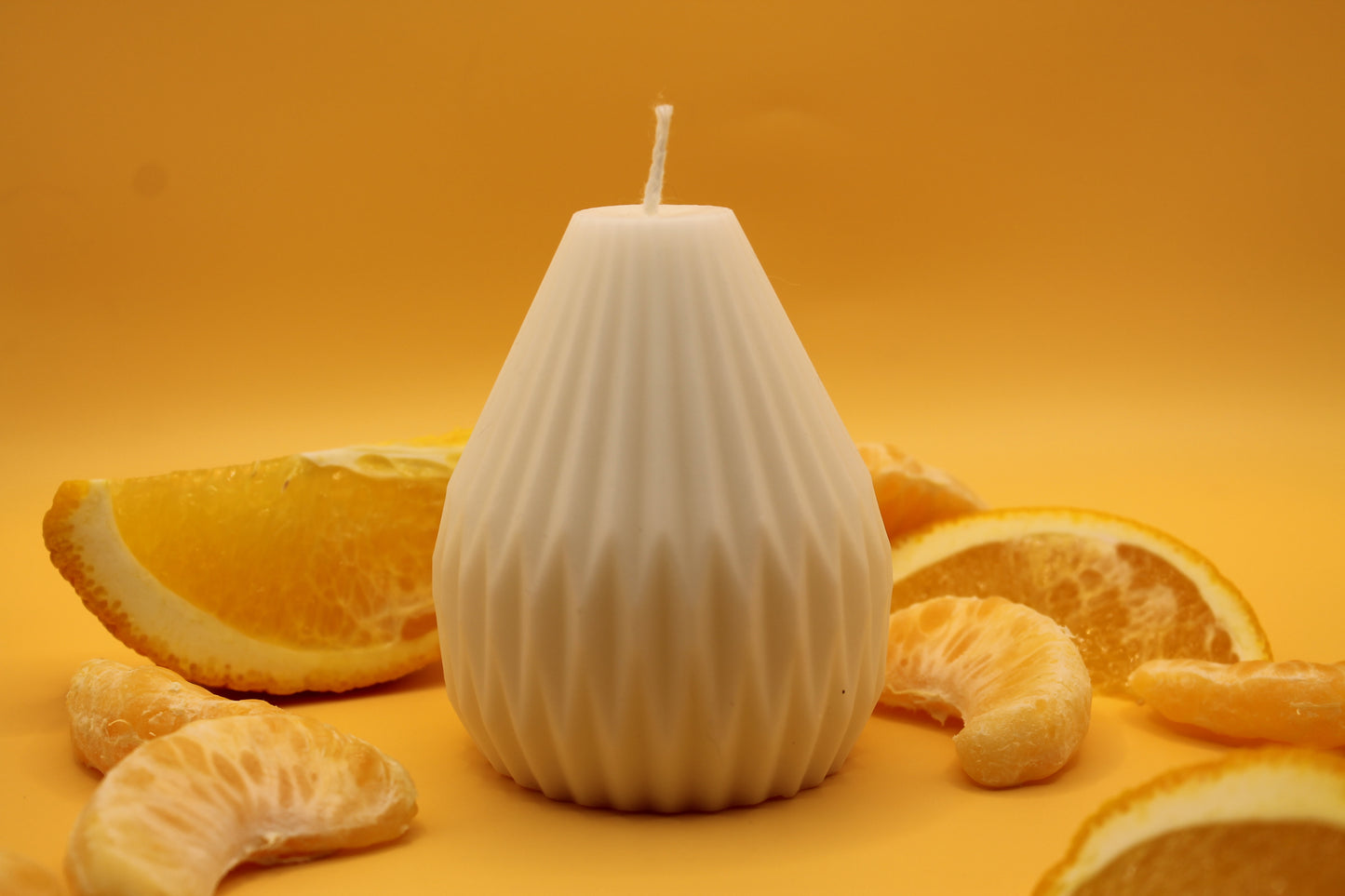 Geometric Pear Candle